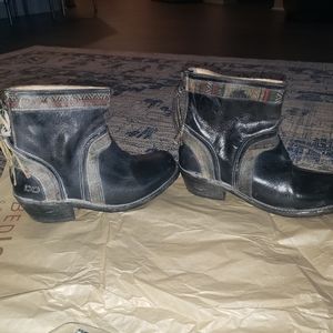 Bedstu Cobbler Series Binary Black Rustic Bootie